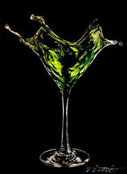 Chris DeRubeisArt titleMini Green Martini 12X16