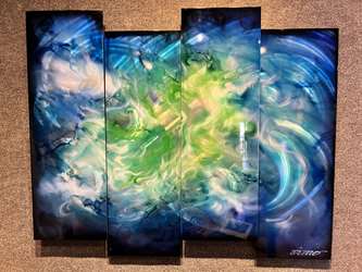 Chris DeRubeisArt title4 Panel Sleek 38x48