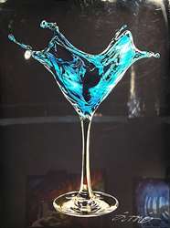 Chris DeRubeisArt titleMini Martini Splash Blue 16x12