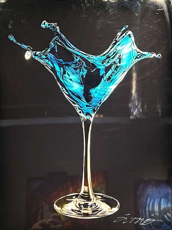 Chris DeRubeisArt titleMini Martini Splash Blue 16x12